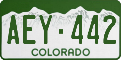 CO license plate AEY442