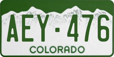 CO license plate AEY476