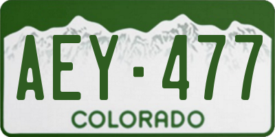 CO license plate AEY477
