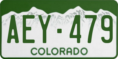 CO license plate AEY479