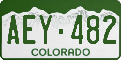 CO license plate AEY482