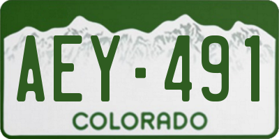 CO license plate AEY491