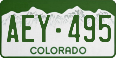 CO license plate AEY495