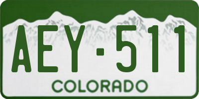 CO license plate AEY511