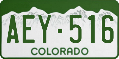 CO license plate AEY516