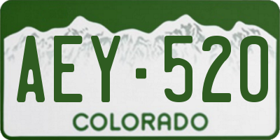 CO license plate AEY520