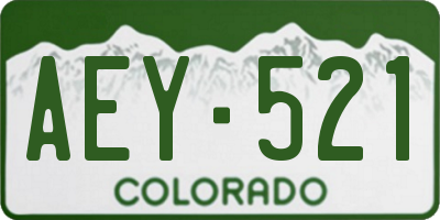 CO license plate AEY521