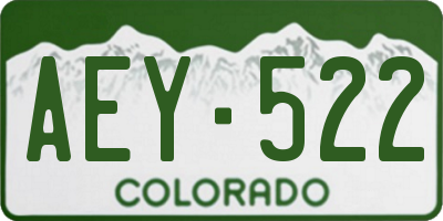 CO license plate AEY522