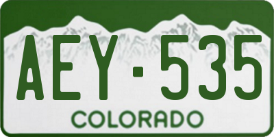 CO license plate AEY535