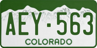 CO license plate AEY563