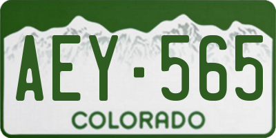 CO license plate AEY565