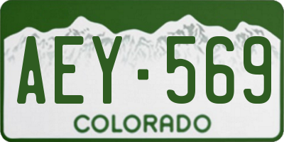 CO license plate AEY569