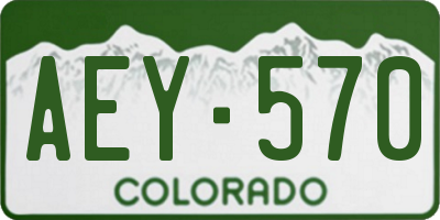 CO license plate AEY570