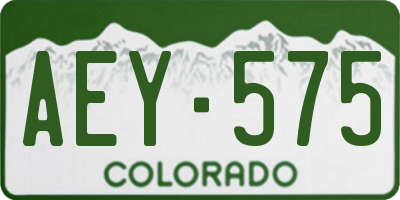 CO license plate AEY575