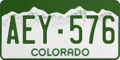 CO license plate AEY576