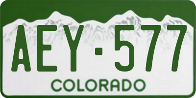 CO license plate AEY577
