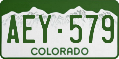 CO license plate AEY579