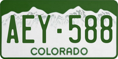 CO license plate AEY588