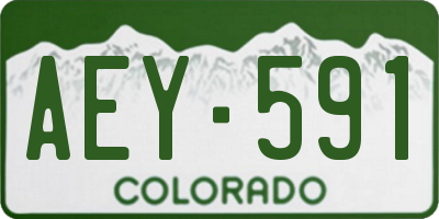 CO license plate AEY591