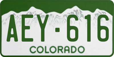 CO license plate AEY616