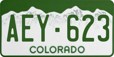 CO license plate AEY623