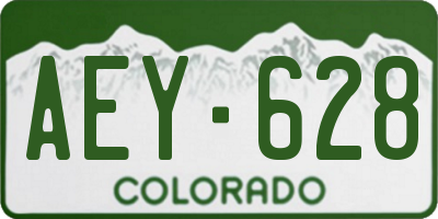 CO license plate AEY628