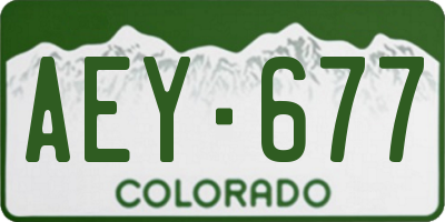 CO license plate AEY677