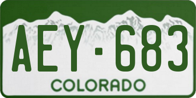 CO license plate AEY683