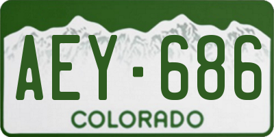 CO license plate AEY686