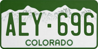 CO license plate AEY696