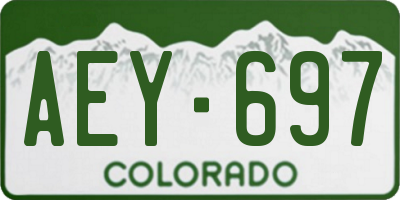 CO license plate AEY697