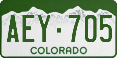 CO license plate AEY705