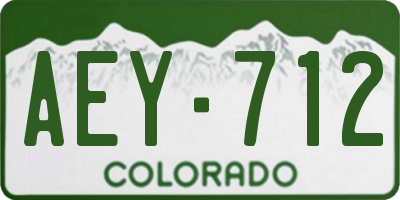 CO license plate AEY712