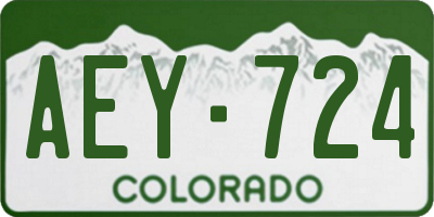 CO license plate AEY724