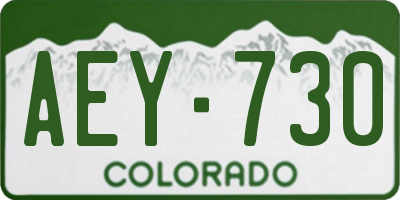 CO license plate AEY730