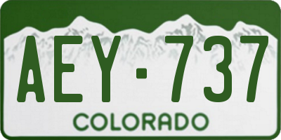 CO license plate AEY737