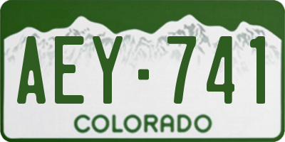 CO license plate AEY741