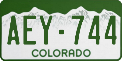 CO license plate AEY744