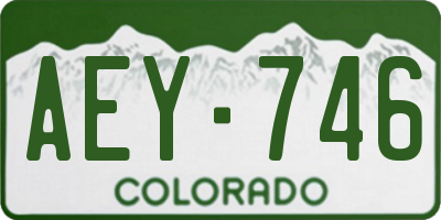 CO license plate AEY746