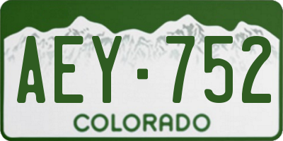 CO license plate AEY752