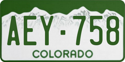 CO license plate AEY758