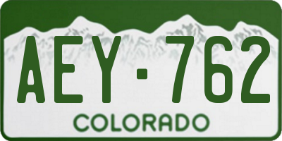 CO license plate AEY762