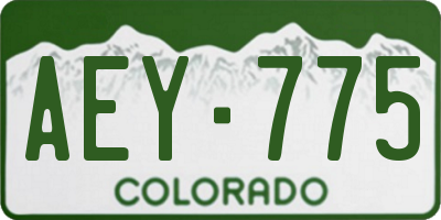 CO license plate AEY775