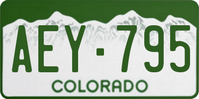 CO license plate AEY795