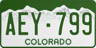 CO license plate AEY799