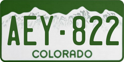 CO license plate AEY822