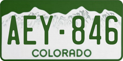 CO license plate AEY846