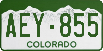 CO license plate AEY855