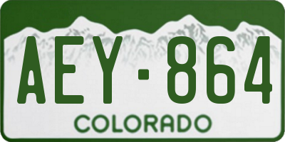 CO license plate AEY864