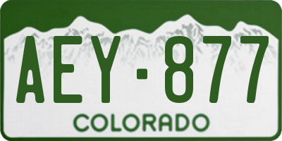 CO license plate AEY877
